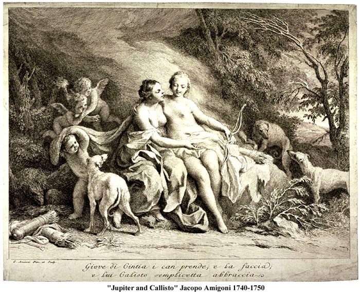 Jupiter and Callisto Jacopo Amigoni 1740-1750